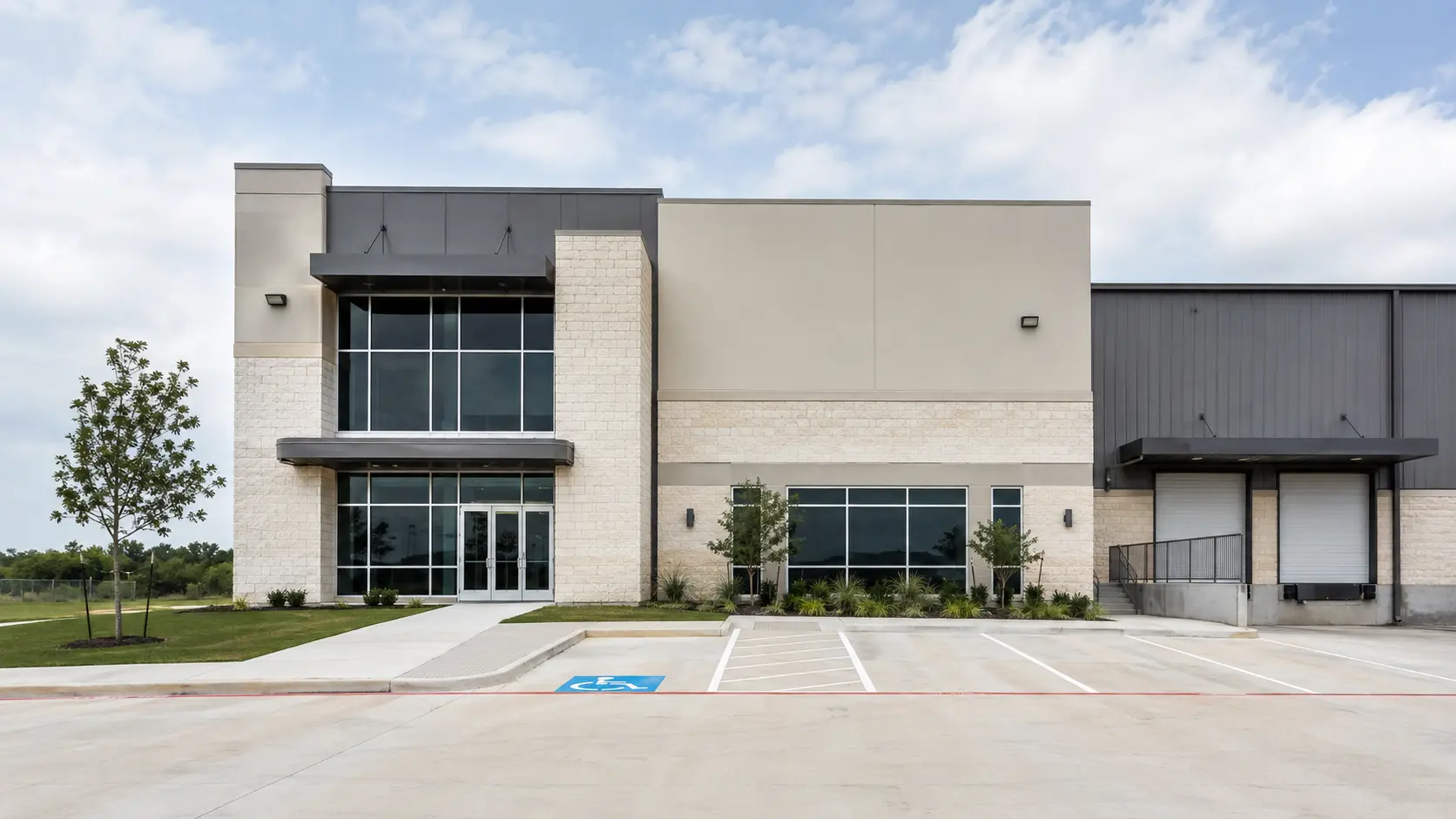 Representative level commercial office and warehouse facade documentation image